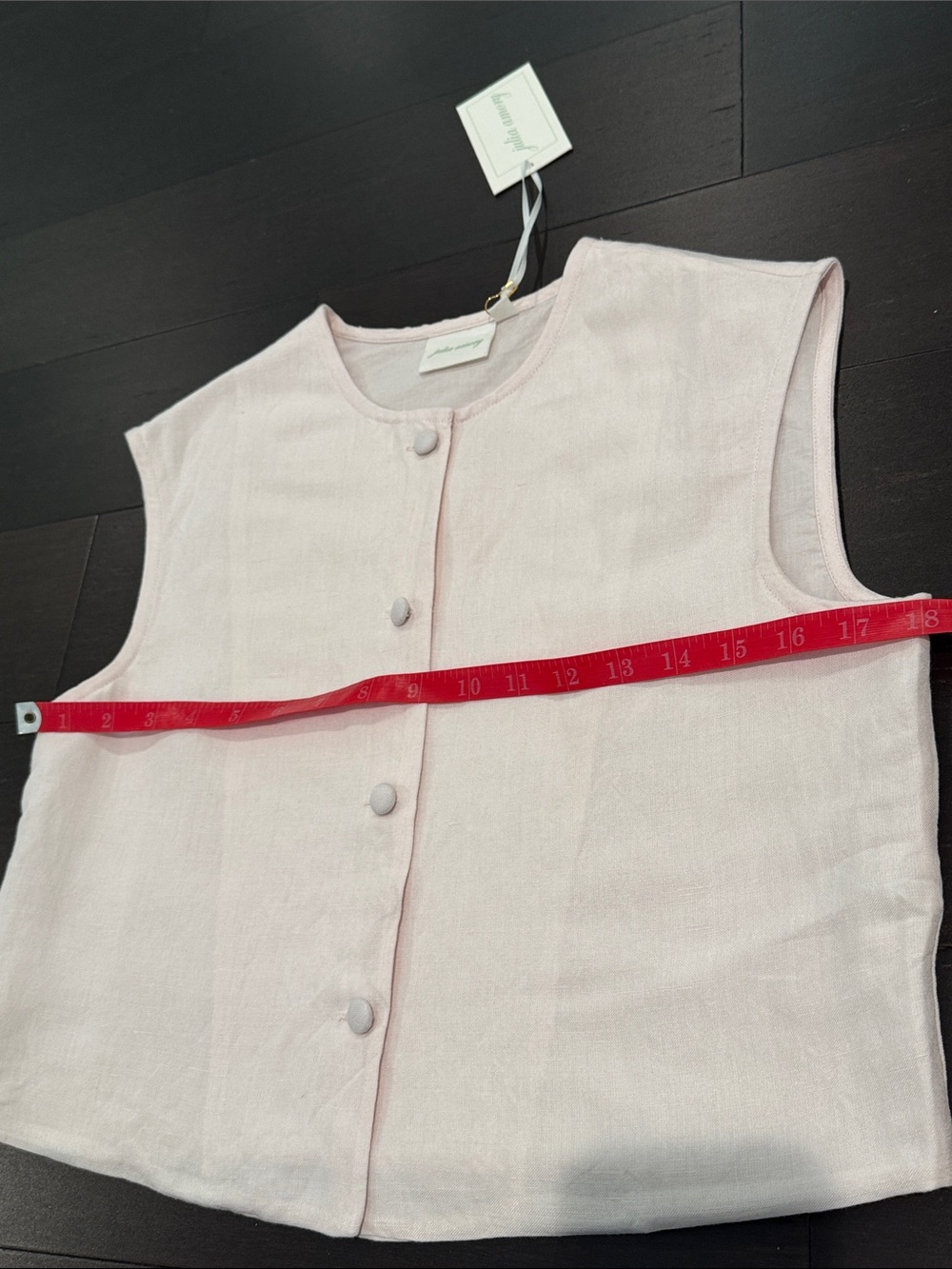 Julia Amory Blair linen Top Pink - Picture 5 of 5